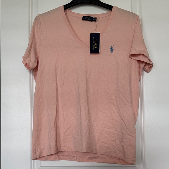 Polo Ralph Lauren Tops - Polo by Ralph Lauren Women's Pink V-Neck T-Shirt